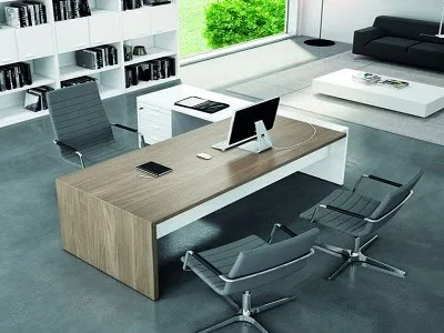 Executive office desk and storage unit